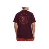 Under Armour Johnson Series Letter Print Training Short Sleeve T-Shirt Men Tops Brown 1379749-600