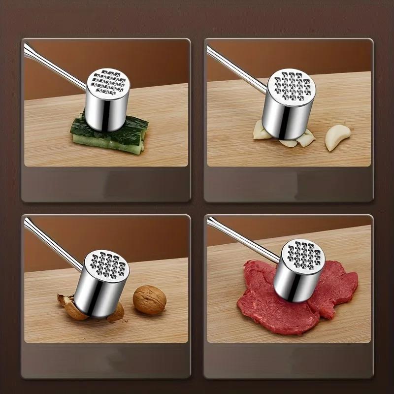 Meat Loosening Hammer,stainless Steel Meat Line Hammer for Kitchen Steak and Other Meat Hammer Meat Tools Breaking Tendon Hammer