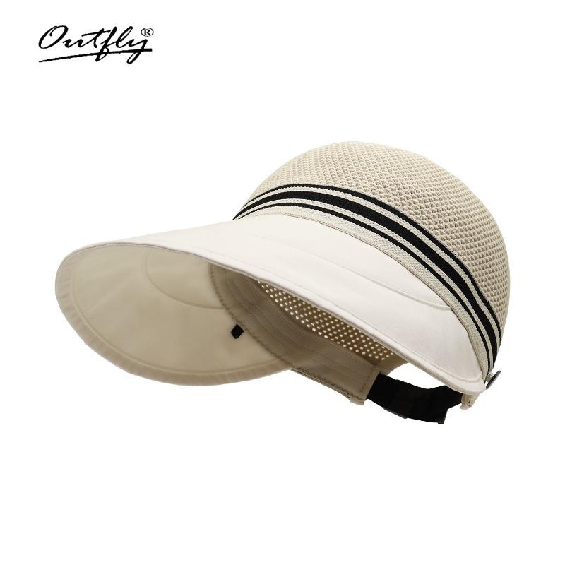 

Пляжная шляпа женская новая складная летняя приморская отпускная солнцезащитная шляпа высокого класса с широкими полями и солнцезащитным козырьком （55-60cm） бежевый