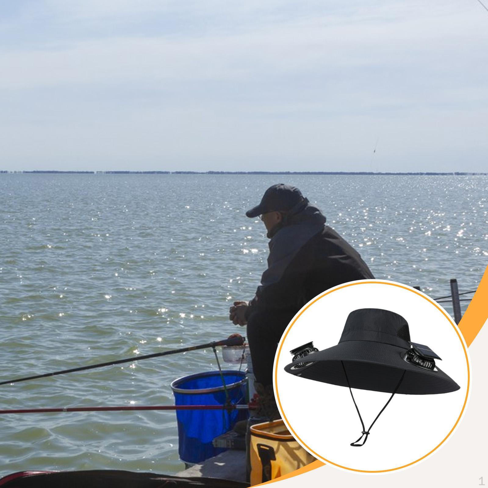 

Sun Hat Fishing Practical Adjustable Summer Cooling Essentials with Fan Rechargeable for Men хакі