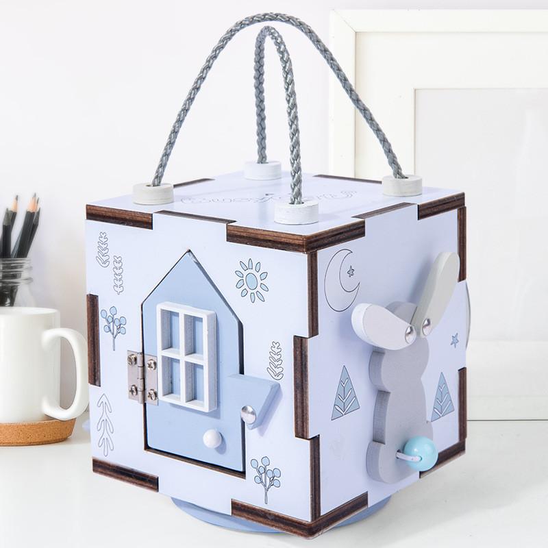 Picking Lock Wooden Box Early Education Interactive Puzzles Toddler Development