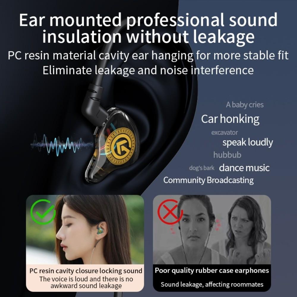 in-Ear Wired Earphone 3.5mm Earpiece Headset Stereo Wired Earbuds Wired Headset  Listen To Music