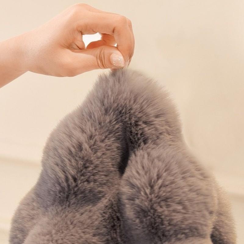 Luxury Faux Fur Plush Sofa Cover Winter Warm Bubble Shaped Couch Towel Cushion Super Soft Fluffy Velvet Slipcovers Home Decor