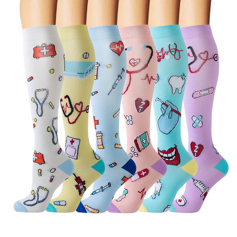 Cross-border Over-the-Knee Compression Yoga & Sport Socks Set