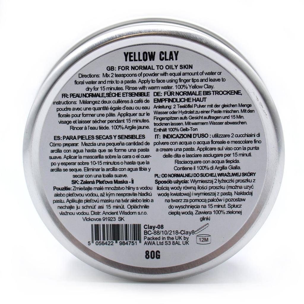 French Yellow Clay Face Mask 80g