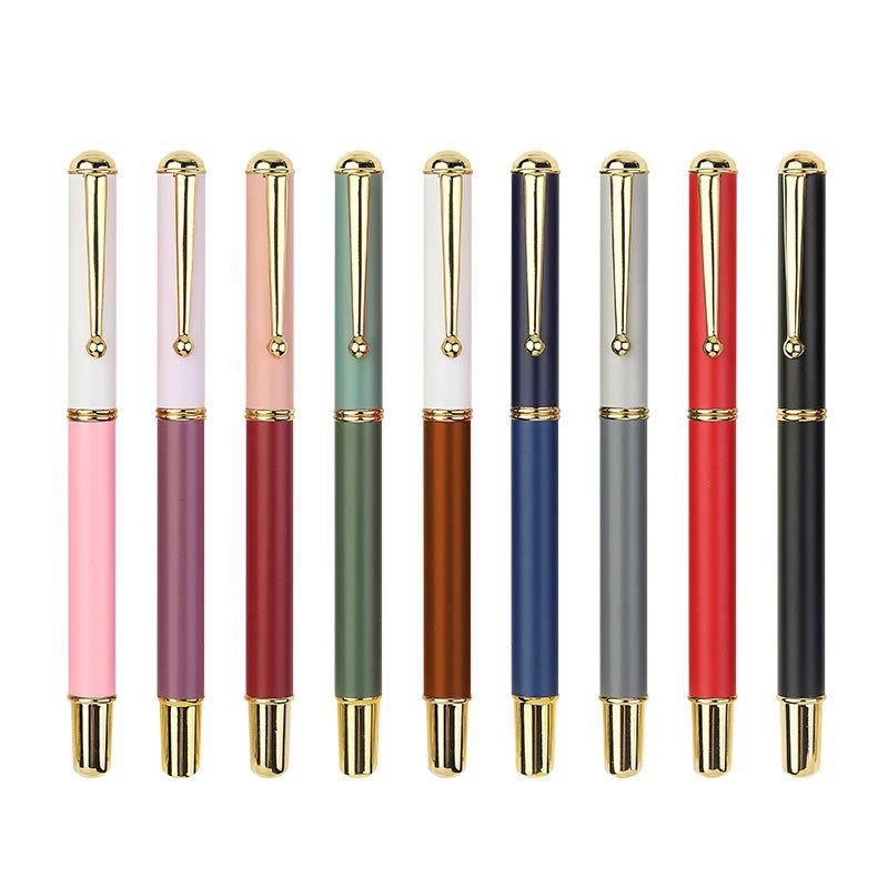 Mångsidig metallreservoarpenna: Kalligrafi- och kulspetspenna med flera spetsar för kontors- och studentbruk