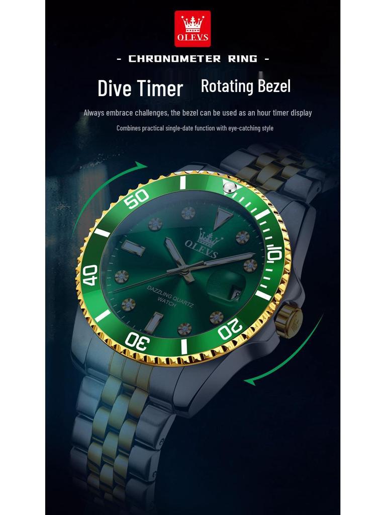 Olitis Quartz Luminous Green Men's Watch