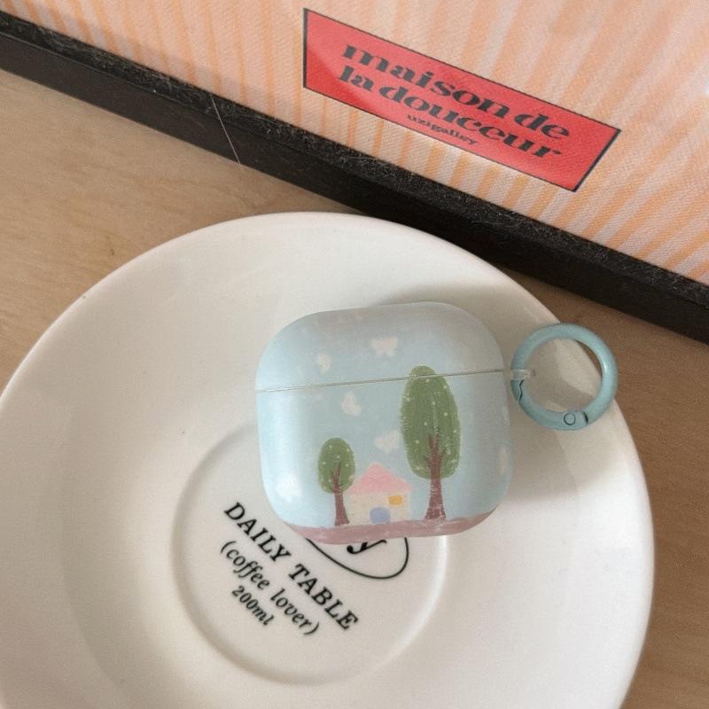 Milk blue cloud hut applies to Apple AirPods 1st generation protective case Pro1 Bluetooth headset case pro1 generation