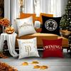Elegant Red T-Twinings Pillow Case Comfort Sofa Bed Silky Elegant Invisible Zipper Decorative Cushion Cover