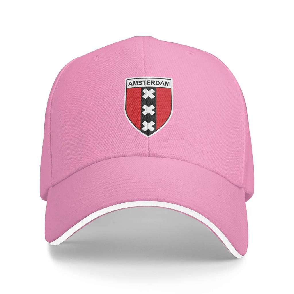 Berretto da Baseball con Bandiera di Amsterdam Unisex per Adolescenti con Stampa Cappellino Trucker Estivo Classico per Caccia Campeggio Berretto Snapback Regolabile