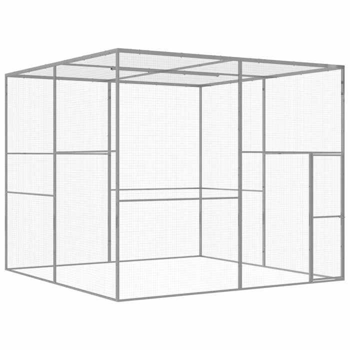 Cage pour chat - vidaXL - 3x3x2,5 m - Acier galvanisé - Extérieur - Montage facile