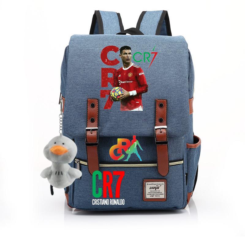 Modischer Anime CR7 Teenager Schüler Schultasche Herren und Damen Freizeit Rucksack