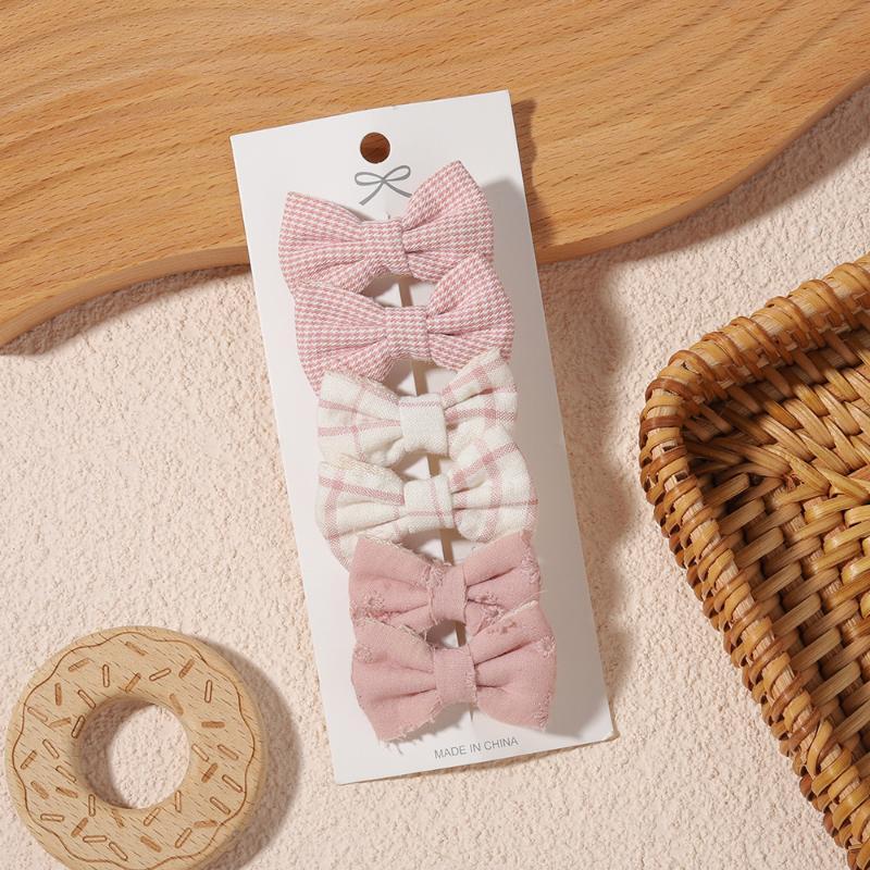 1 Set Fabric Printed Bow Hair Clips Suitable Children Girls Teenagers Party Decoration Clips Girls Baby Hair Accessories Gifts
