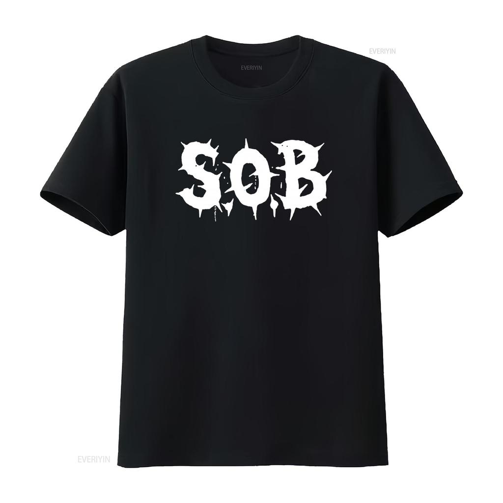 Vintage 90s SOB Rare Punk Band T Shirt Napalm Death Crust Grindcore Style Vintage Washed Soft Stretched Streetwear Fashion
