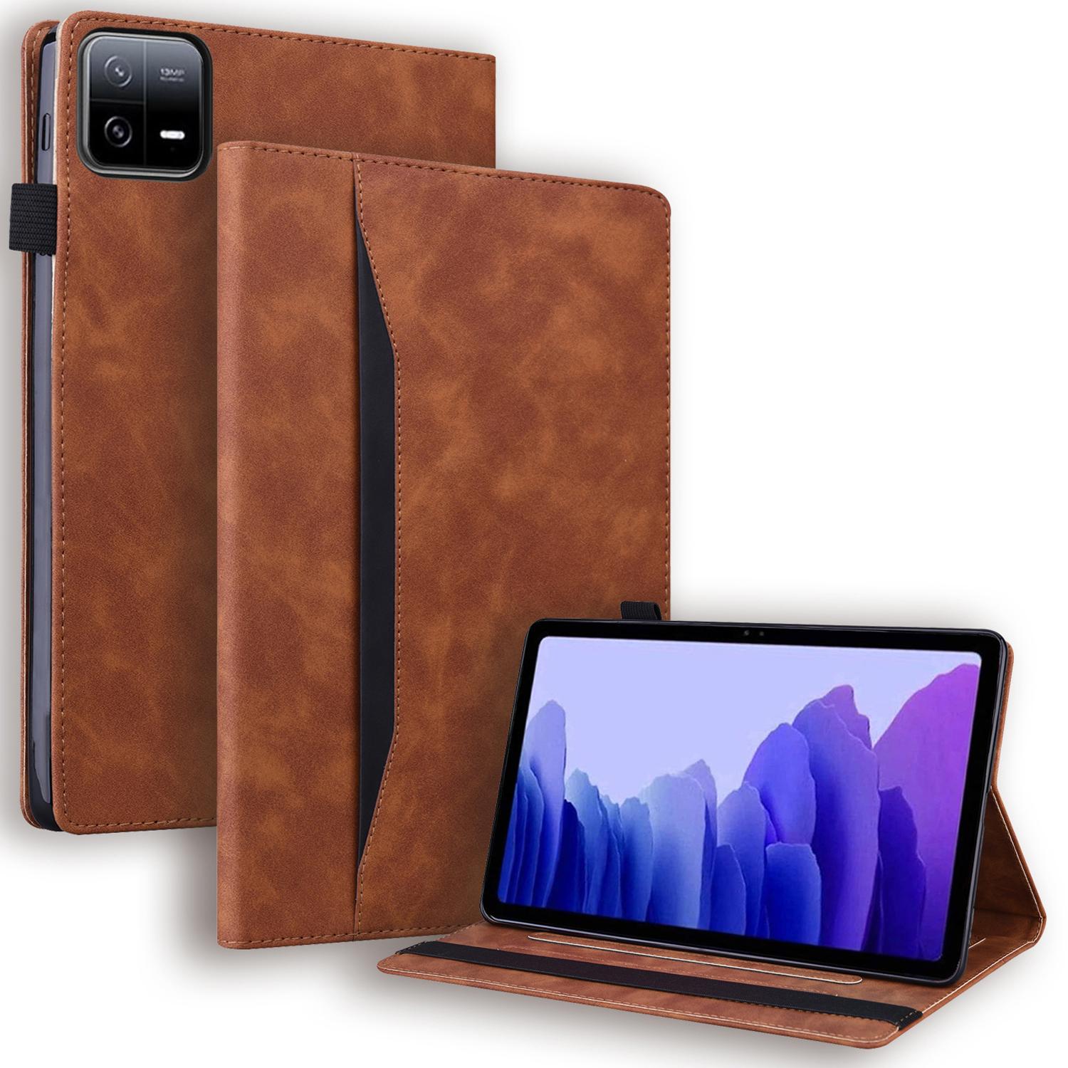 

Для Xiaomi Pad 6S Pro 12.4 PU кожаный деловой чехол-подставка для планшета Brown