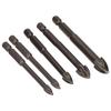 5Pcs Cross Tile Drill Bit Carbide Hex Shank Drills Bits Concrete Hole Opener for Glass Ceramic