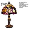 USB Desk Light Halloween Pumpkin Ghost Table Light Stained Glass Art Night Plug-in Lamp Vintage Decorative Lamp for Holiday Party Home Gothic