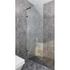 LukLoy Fixed Glass Support Bracket Stabilizer Brace, Frameless Glass to Wall Clamp Shower Glass Support Bar L Shape Mounting Bracket,