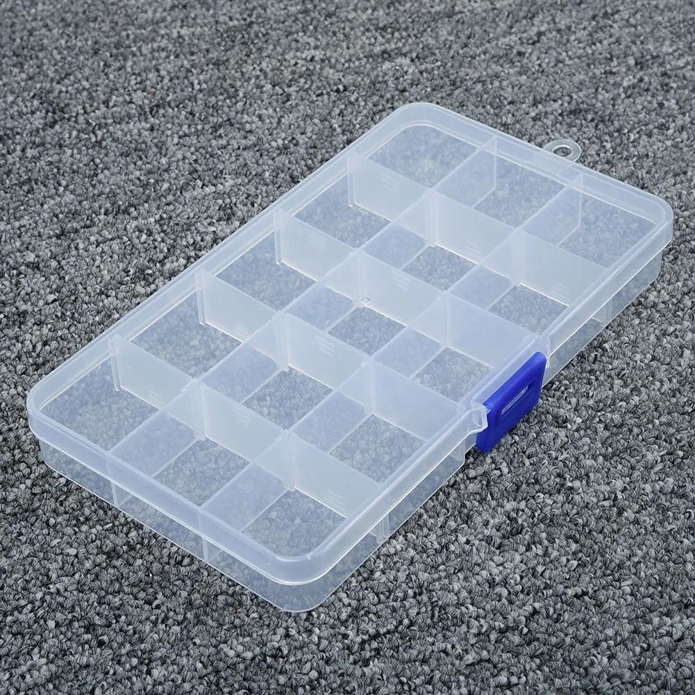 10/15/24/36 Compartments Transparent Plastic Storage Box Compartment Jewelry Adjustable Organizer Storage Boxes&Bins Adjustable