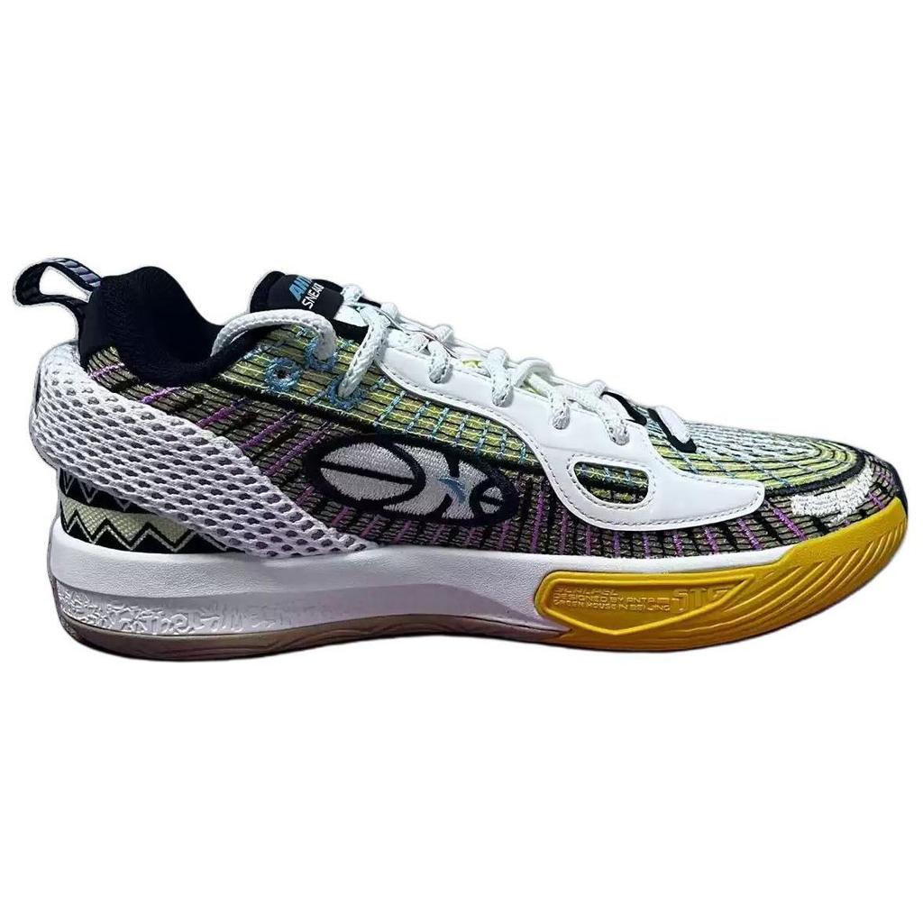 Anta Fong Mang 1 Comfortable Fashion Versatile Non-Slip Wear-Resistant Impact-Resistant Low-Top Carbon Plate Basketball Shoes 112431113-4