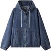 Semir Herren Retro Kapuzen-Denimjacke
