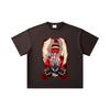 260 GSM Double Yarn 32 Count 100% Cotton Dandadan V34 Okarun Turbo Print Unisex Heavy Cotton T Shirt