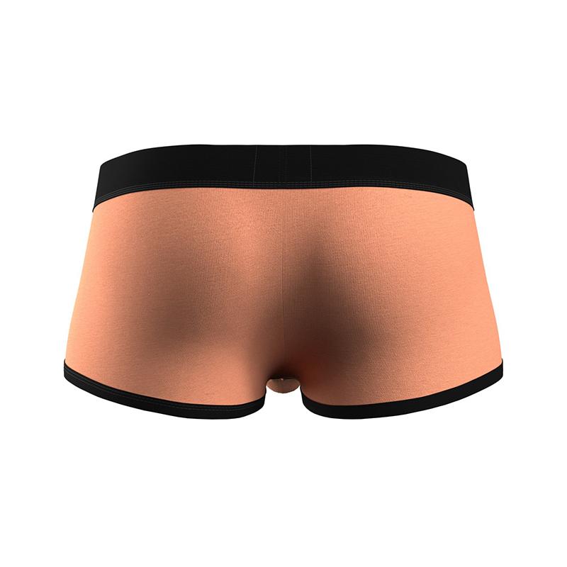 Men's Low Waist Solid Color Boxer Briefs Breathable Sexy Pouch Underwear Male Trunks Panties U-Convex Pouch Underwear
