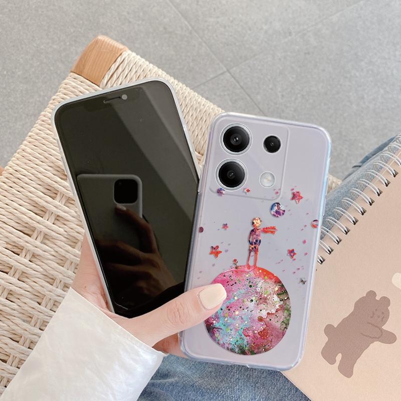 

Чехол Cosmic Planet для iPhone Samsung A55 M34 S24 Xiaomi Redmi 13 Pro 14C Huawei Honor 200, противоударный бампер для телефона TPU, устойчивый к царапинам, прозрачная задняя крышка Honor X5b