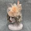 European and American bridal headgear veil retro feather mesh top hat party banquet hair accessories exaggerated top hat headgear