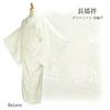 Washable Nagajuban (undergarment for kimono), Polyester, White, Rinzu (figured silk), One-piece style, S, M, L, LL, with attached collar, woven
