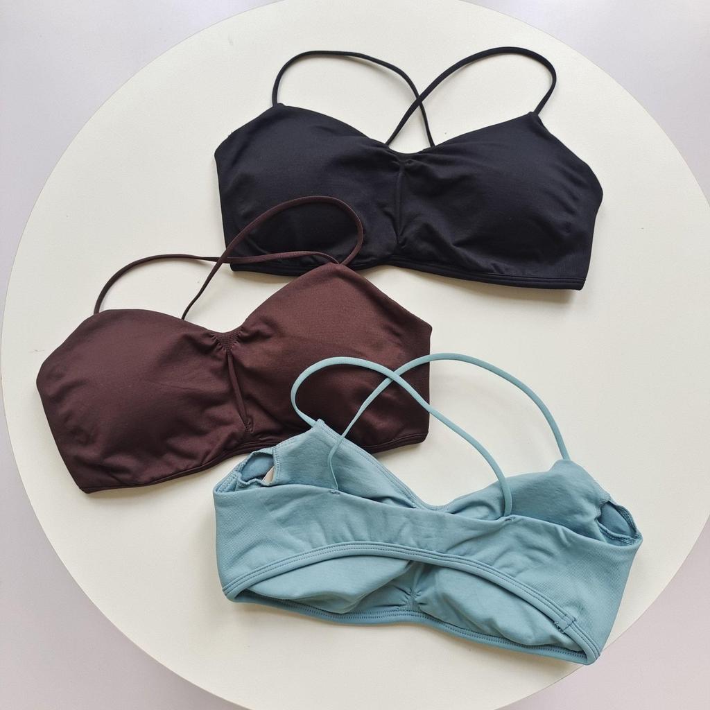 Backless Yoga Sports Bra with Chest Pads - Quick-drying, Shockproof Fitness Tank Top