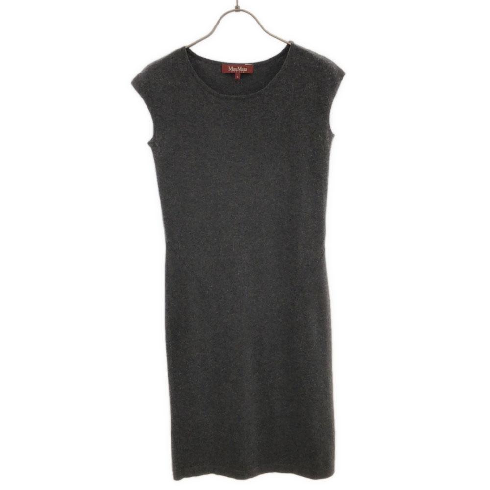 

Max Mara Studio Смесь шелка Вязаное однотонное платье без рукавов S Серый Женский Б/У
