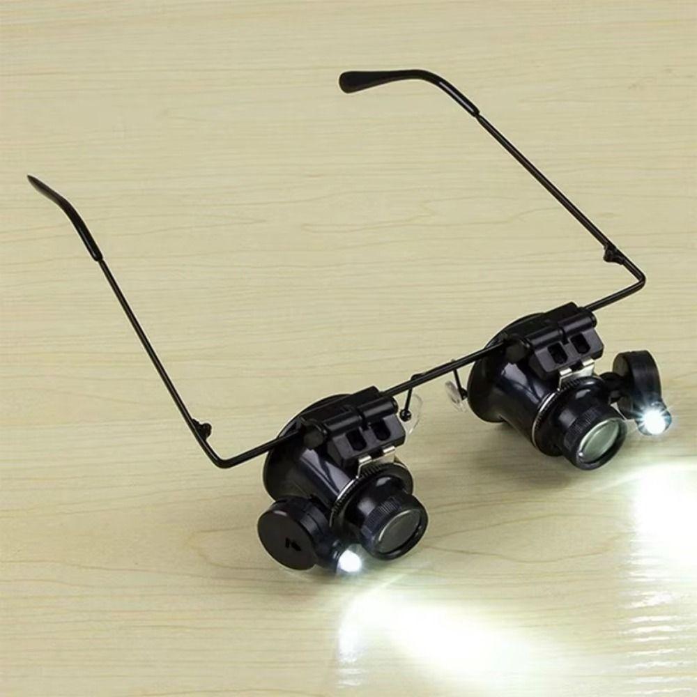 Headband Mount 20X Lens Magnifying Eyewear Jewelers Repair Wearing Magnifier Jewelry Appraisal