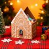 Christmas Gingerbread House Gift Box Small Christmas Candy Boxes for Cookies Chocolates Treats 3D House Shaped Paper Box for Holiday Party Favors