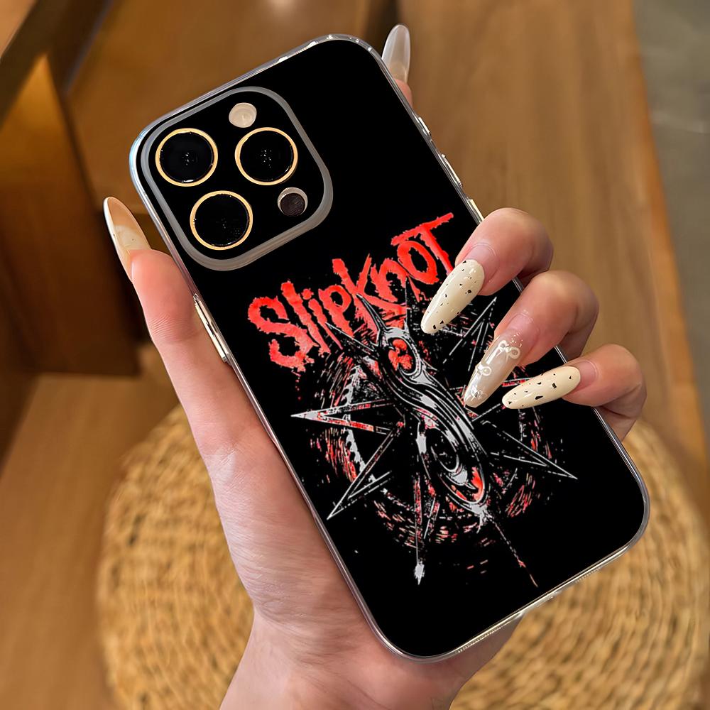 

S-Slipknot Popular Band Phone Case For IPhone 17 16 Pro Max 15 14 13 11 12 Mini Xs X Xr 7 8 Plus Se Transparent Cover iPhone 14 Pro