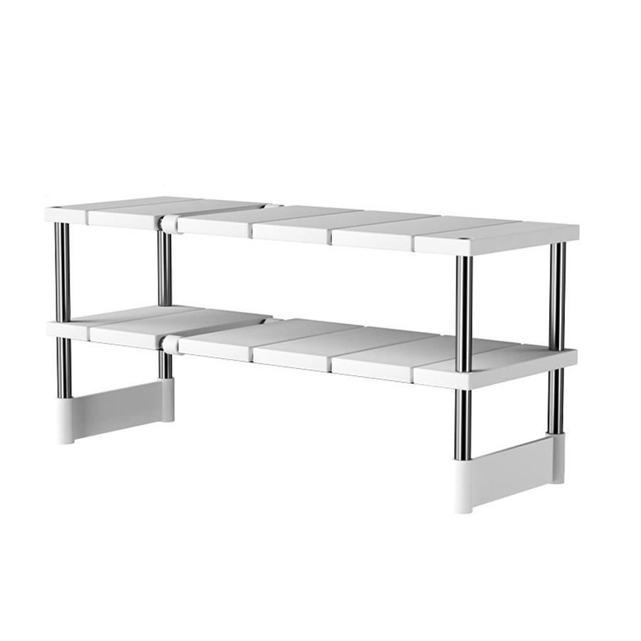 1 Stainless Steel Expandable Kitchen Sink Storage Rack Cabinet Storage Multi-layer Multifunctional Internal Layered Storage Rack