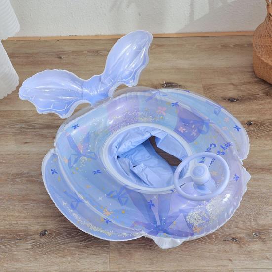 Mermaid Pool Float Mermaid Tail Shaped Inflatable Swimming Ring with Seat Infant Pool Floaties for Baby Girls Boys Toddlers