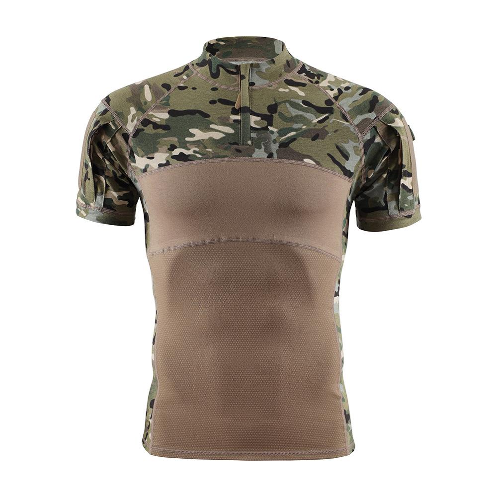 Outdoor new camouflage fourth-generation frog suit short sleeves, outdoor sports short sleeves S