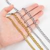 3-7mm Thickness Stainless Steel Chain Flat Chain Jewelry Making Accessory  for Punk Jewelry Making