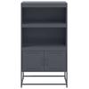Highboard Anthracite 68.5 X 38.5 X 123.5 Cm Steel
