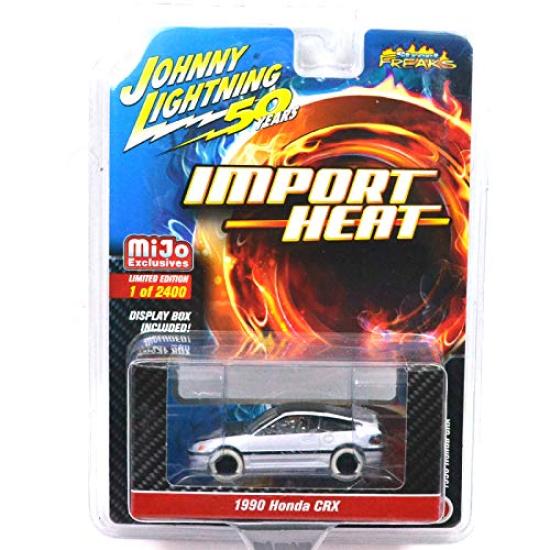 Johnny Lightning Scale MIJO TOYS 1990 Honda CRX Red 164 - - (White Lightning)