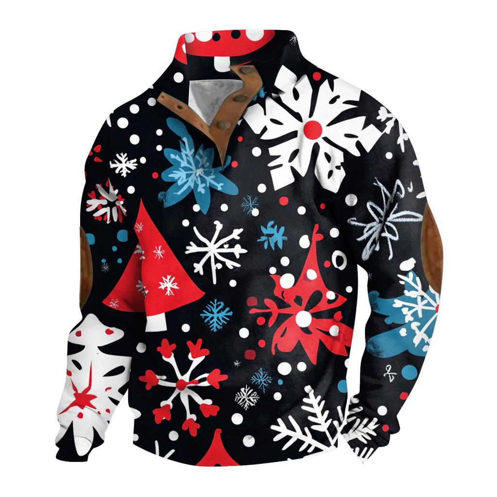 Men's Standing Collar Sweatshirt Is Outdoor Casual Sweaters Tops
