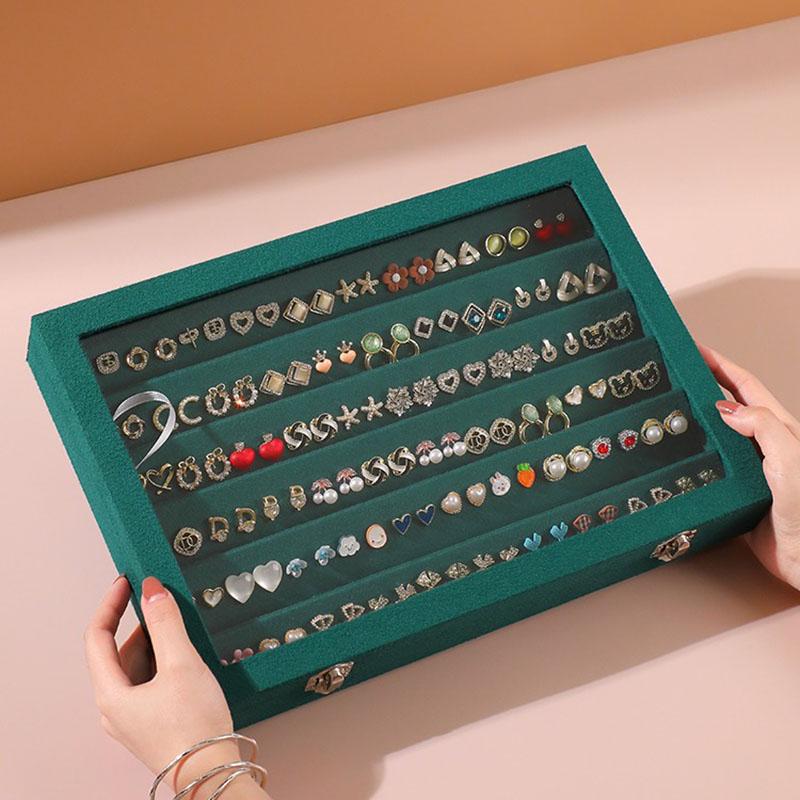Jewelry Box Organizer Women Ring Necklace Jewelry Boxes Luxury Storage Bracelet Earrings Transparent Tray Aesthetic Ornaments Display Accessories