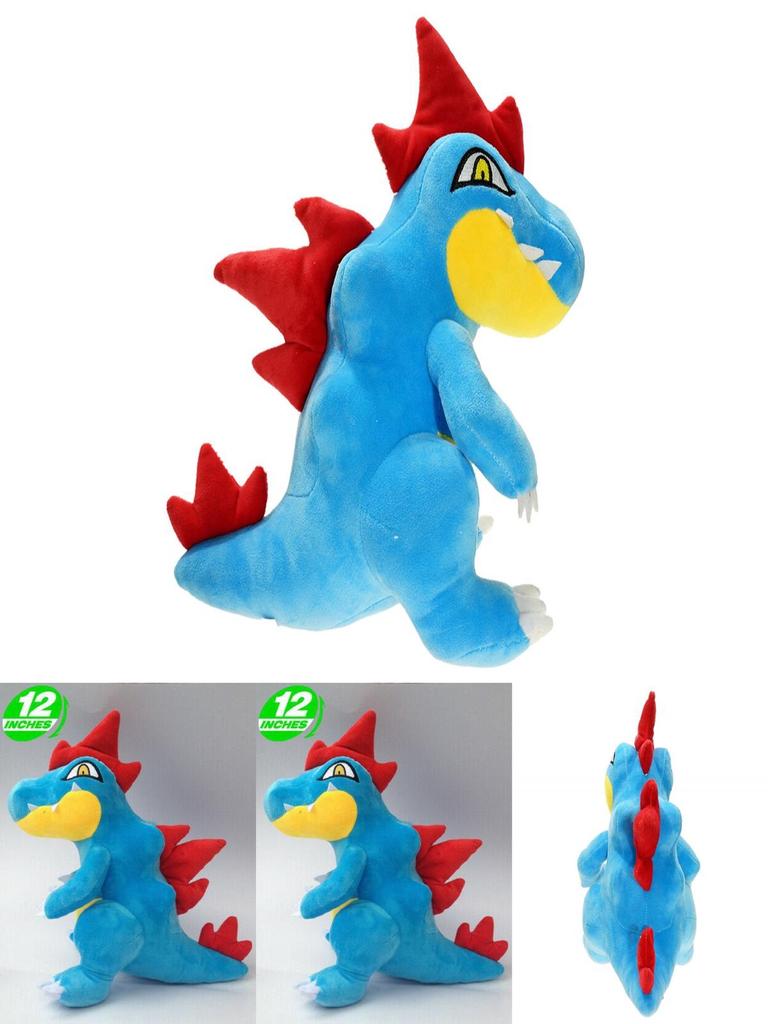 Adorable 12" Pokemon Feraligatr Plush Toy Soft Stuffed Doll Perfect For Kids' Gifts