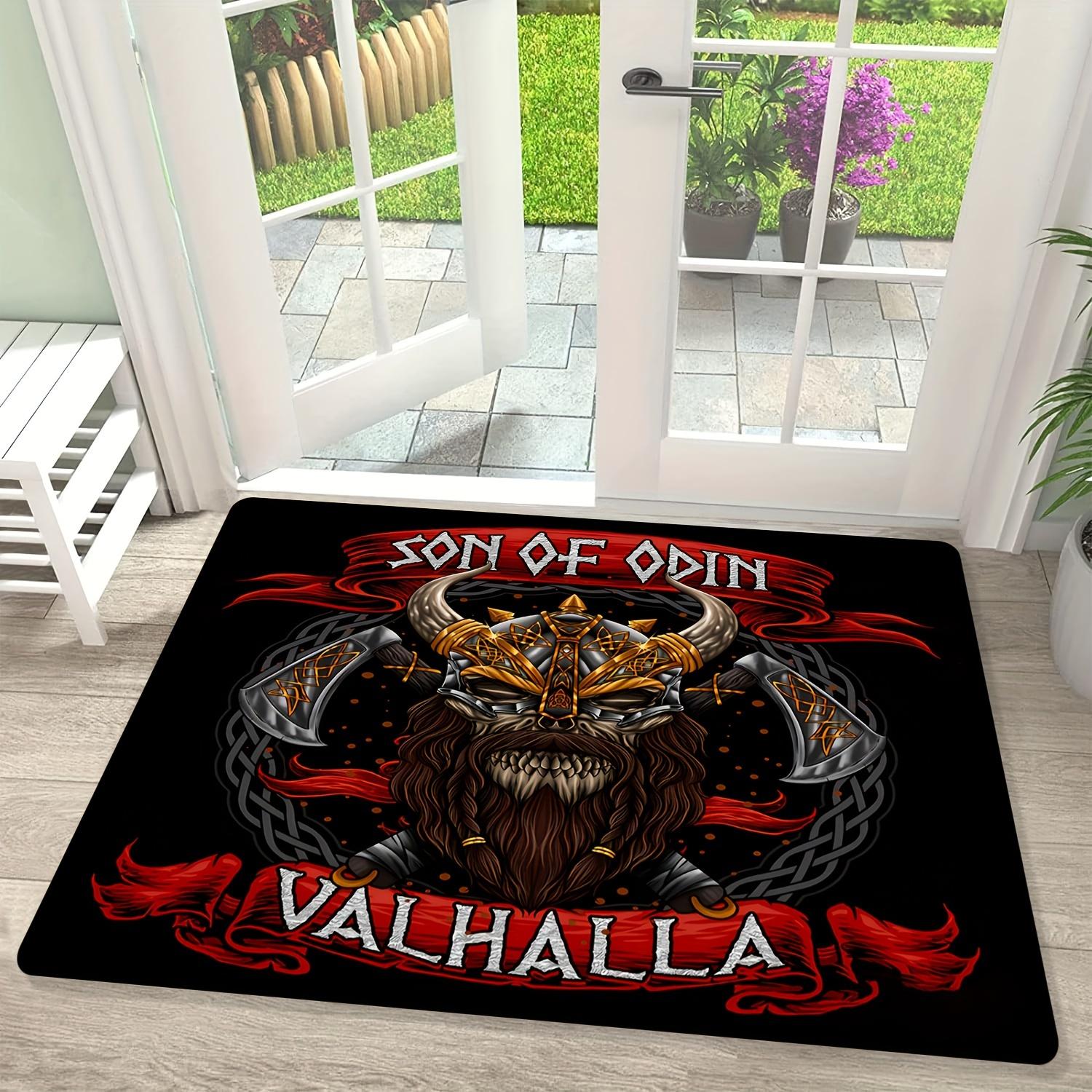 

Приветственный коврик «Воин-викинг», придверный коврик с нескользящим покрытием, ковер для внутренней зоны для гостиной, спальни, кухни и т. д., украшение дома 50x80cm