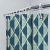 Modern Geometric Blue White Shower Curtain Waterproof Bathroom Decorative Fabric Polyester Bath Sheet Green Blue White Set 180X2