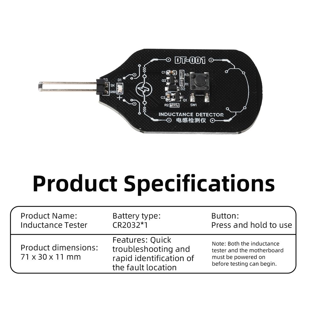 DT-001 Inductance Tester for Phone Motherboard PCB Repair with Electromagnetic Induction Technology Quick Fault Detection Tool