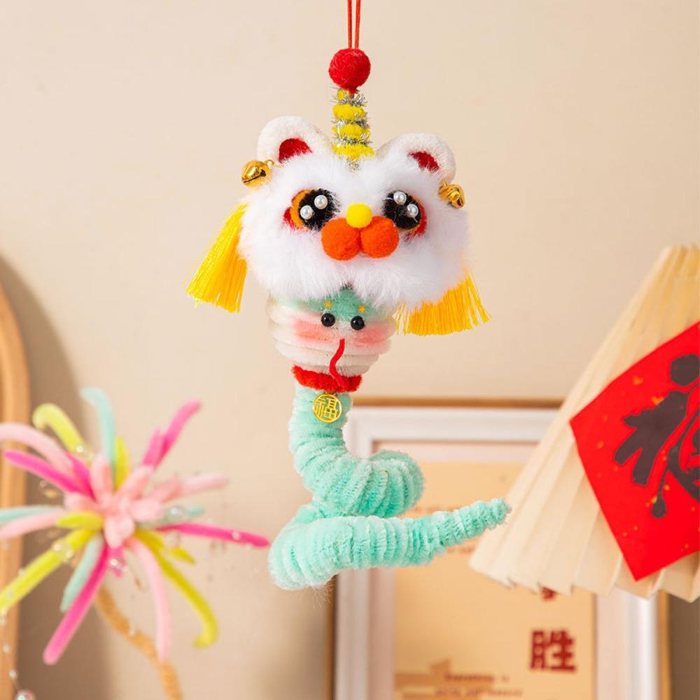 Material Package Handmade Plush New Year Craft Chinese Zodiac Snake Decor  Children Gift