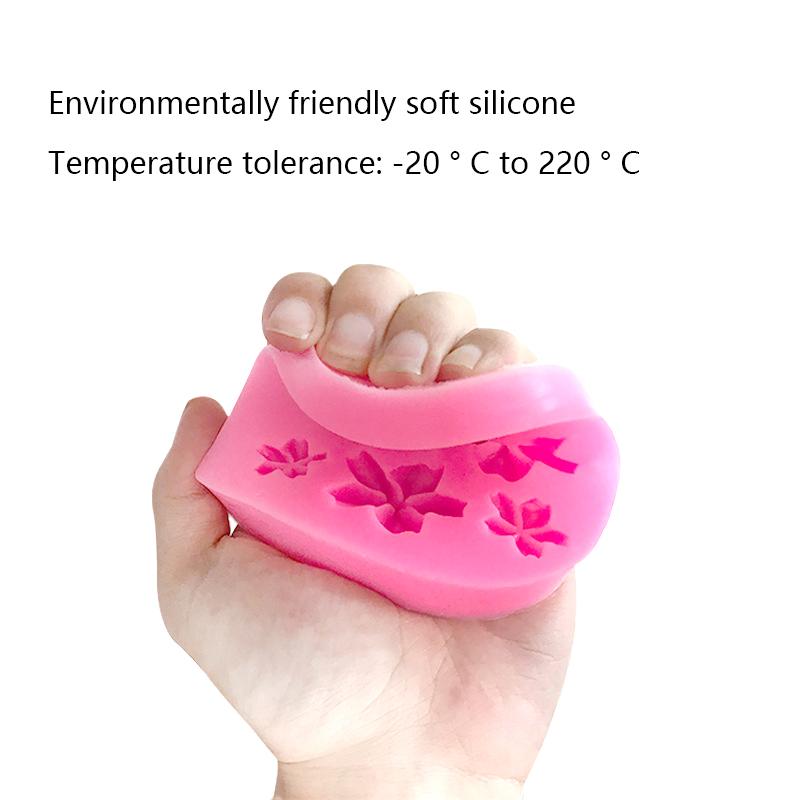 3D Cherry Blossoms Flowers Silicone Mold Diy Sugarcraft Chocolate Fondant Cake Decorating Birthday Wedding Party Baking Mold