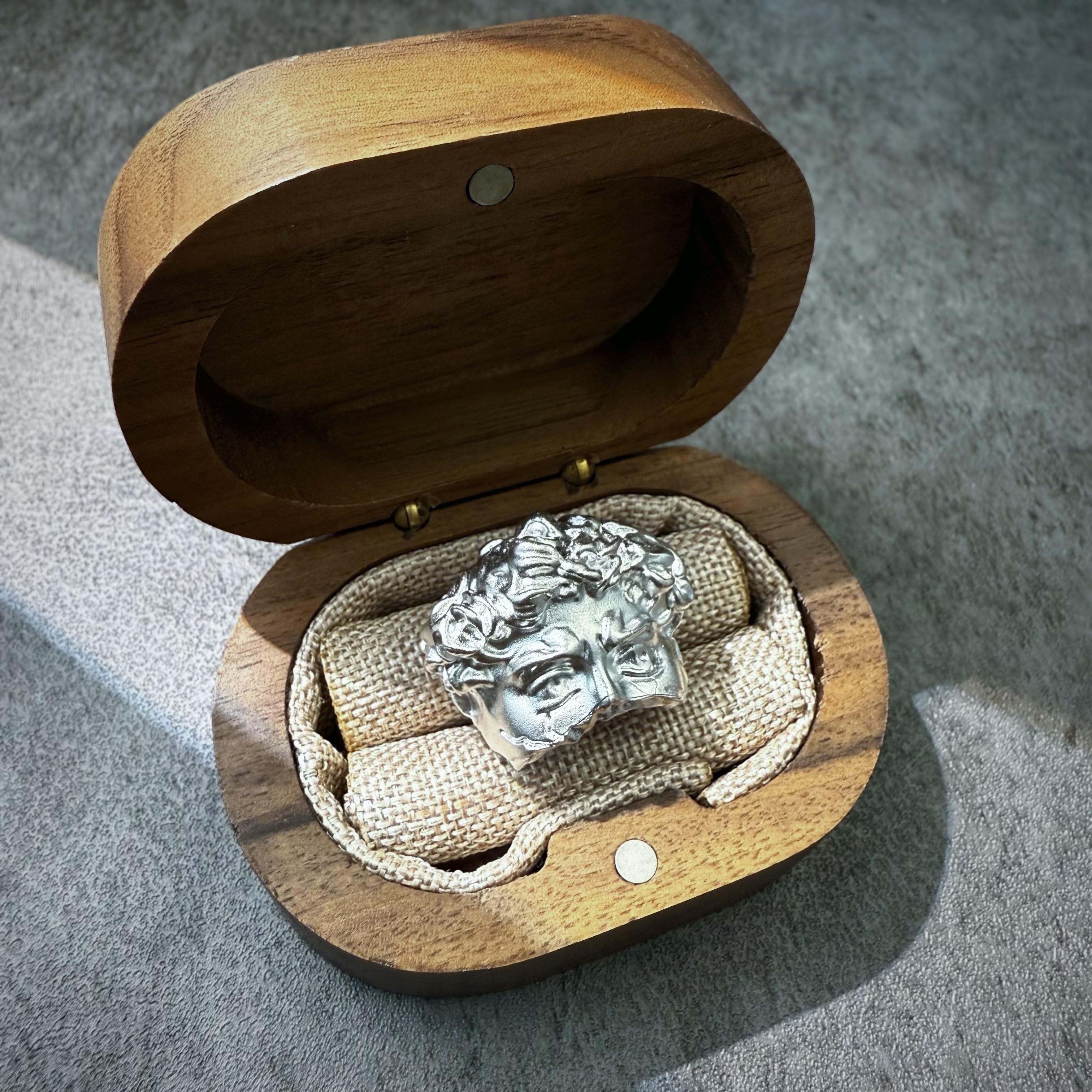 

Ретро Полулицо Давид Регулируемое Открытое Кольцо Для Мужчин Панк Готика Дерзкий Медь Циркон Унисекс Аксессуары Искусство Ренессанса Подарок 8-10